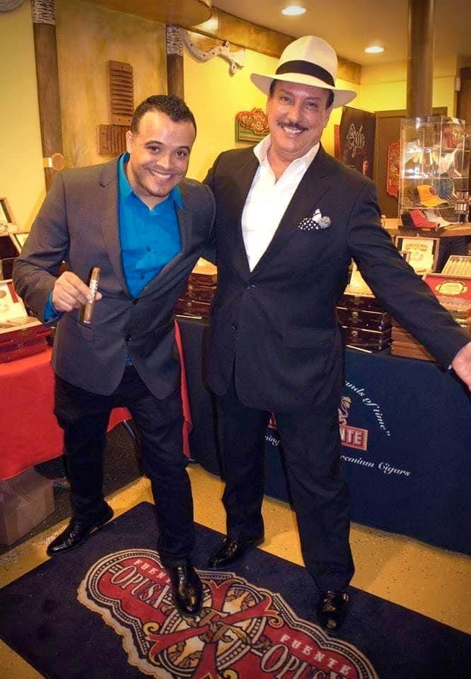 Franklin Pichardo with Carlos 'Carlito' Fuente Jr. at his shop in Bethlehem