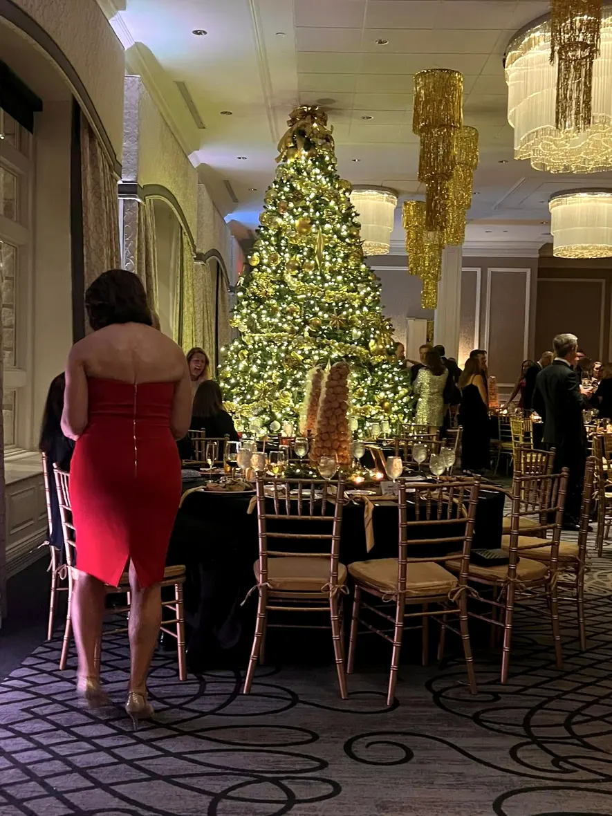 A country club members' Christmas party