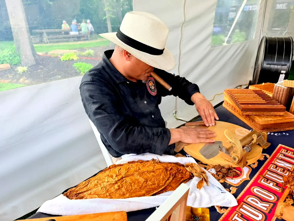 Rolling under the marquee, at a summer event